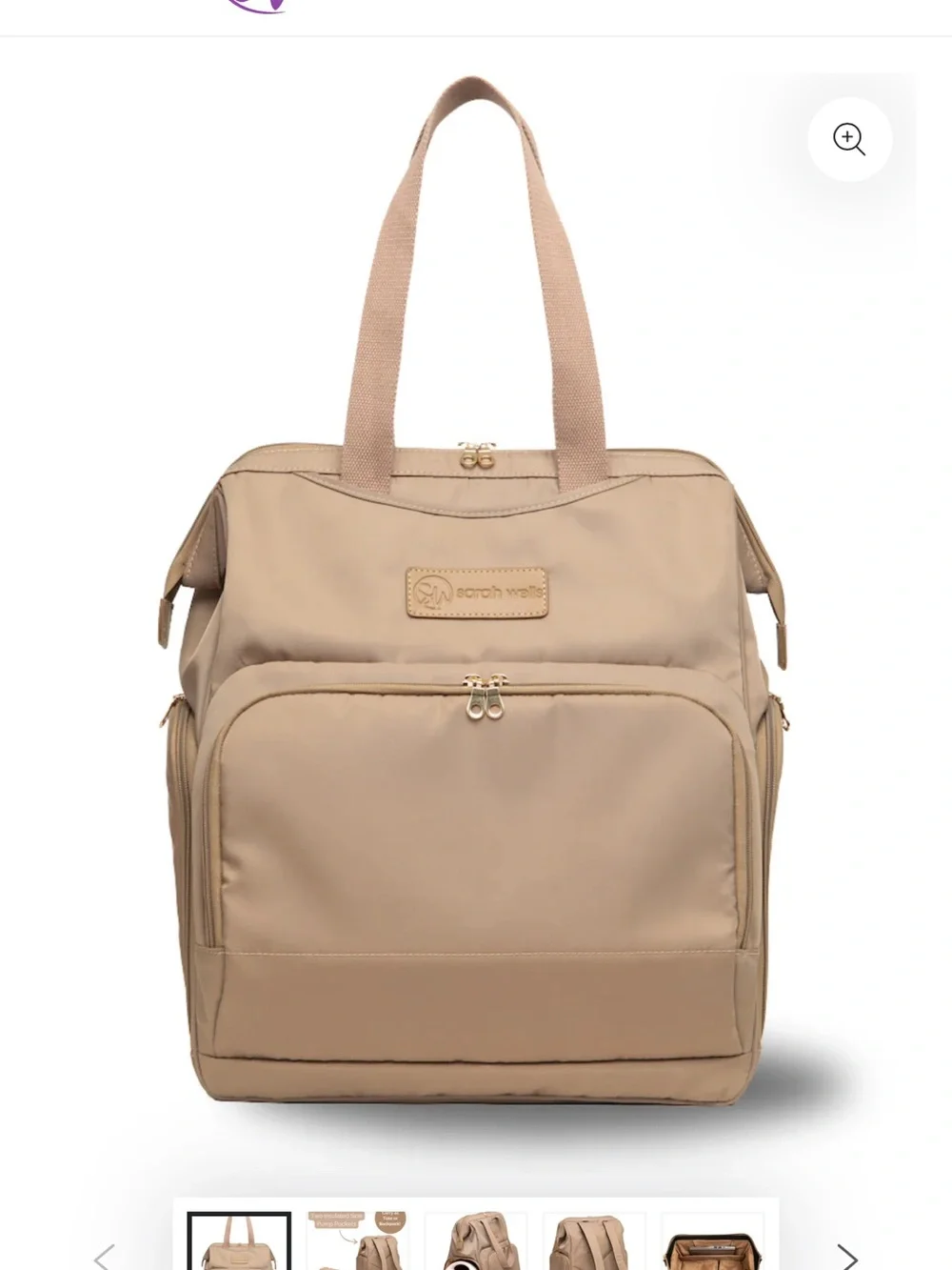 Sarah Wells norah pump bag latte